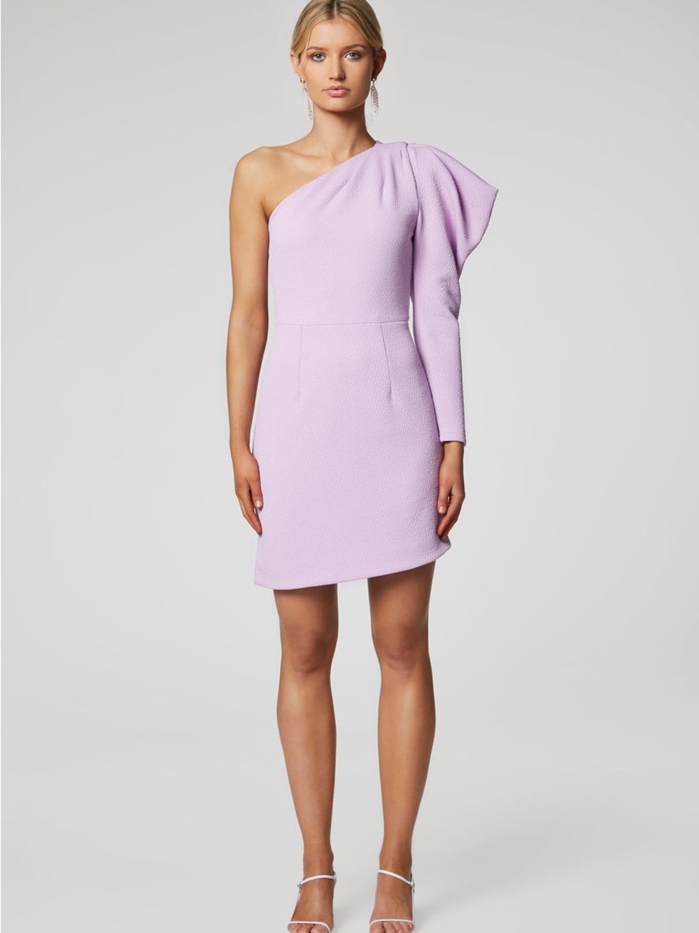 Elliatt, Skye One-Shoulder Lilac Cocktail Dress